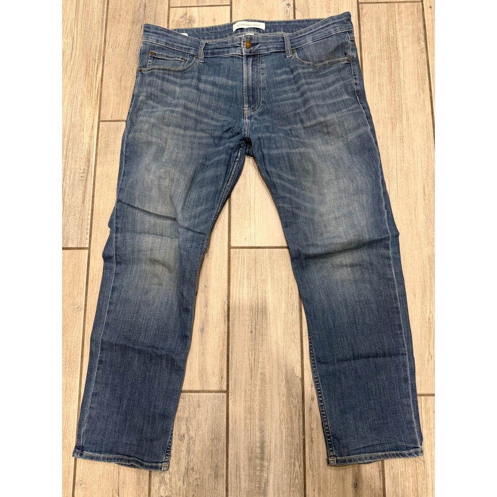 Calvin Klein Jeans Mens 38x30 Slim Fit Medium Wash Blue Denim Jeans